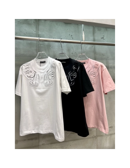 Chrome Hearts T Shirts Black White 001  ,Chrome Hearts T Shirt,Tshirt,APPAREL