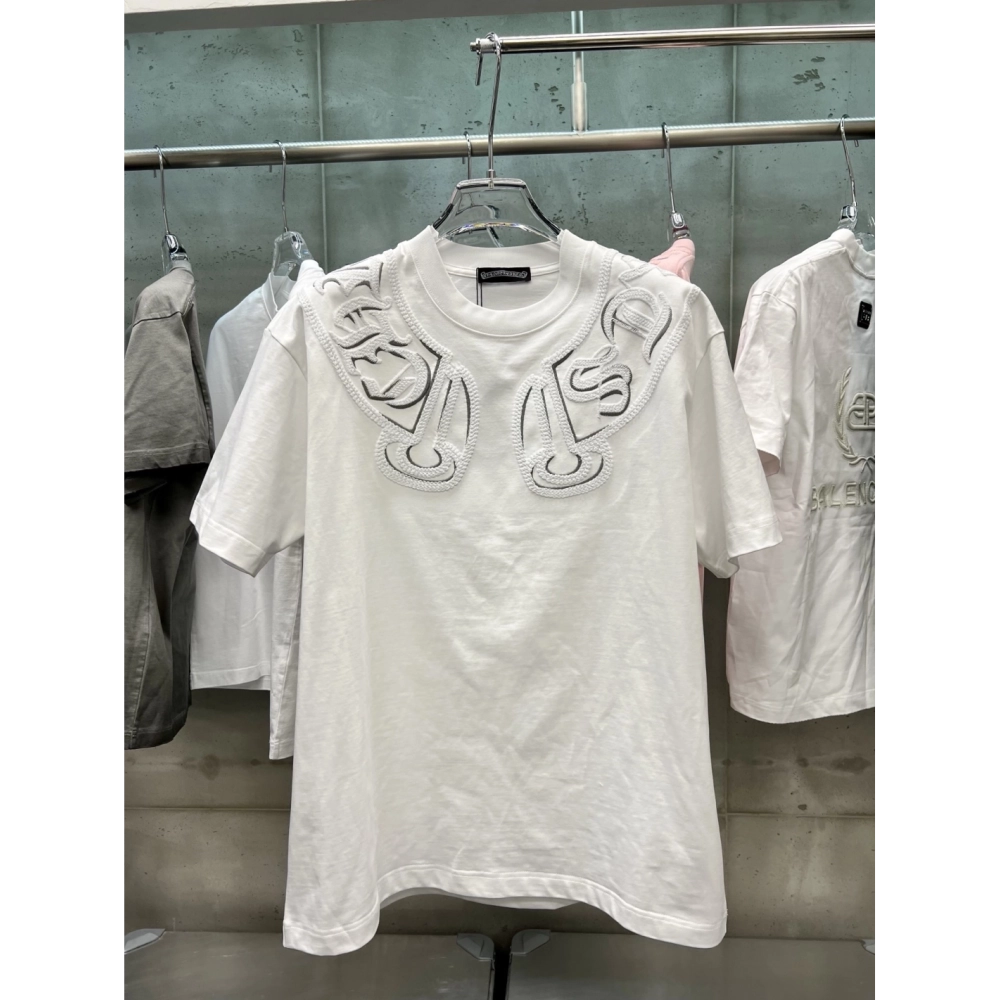 Chrome Hearts T Shirts Black White 003  ,Chrome Hearts T Shirt,Tshirt,APPAREL