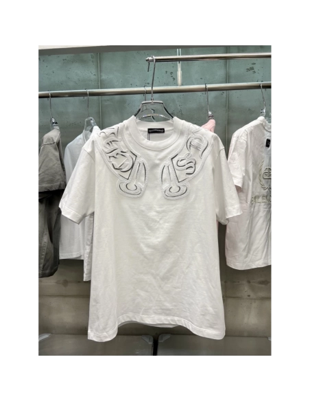 Chrome Hearts T Shirts Black White 003  ,Chrome Hearts T Shirt,Tshirt,APPAREL