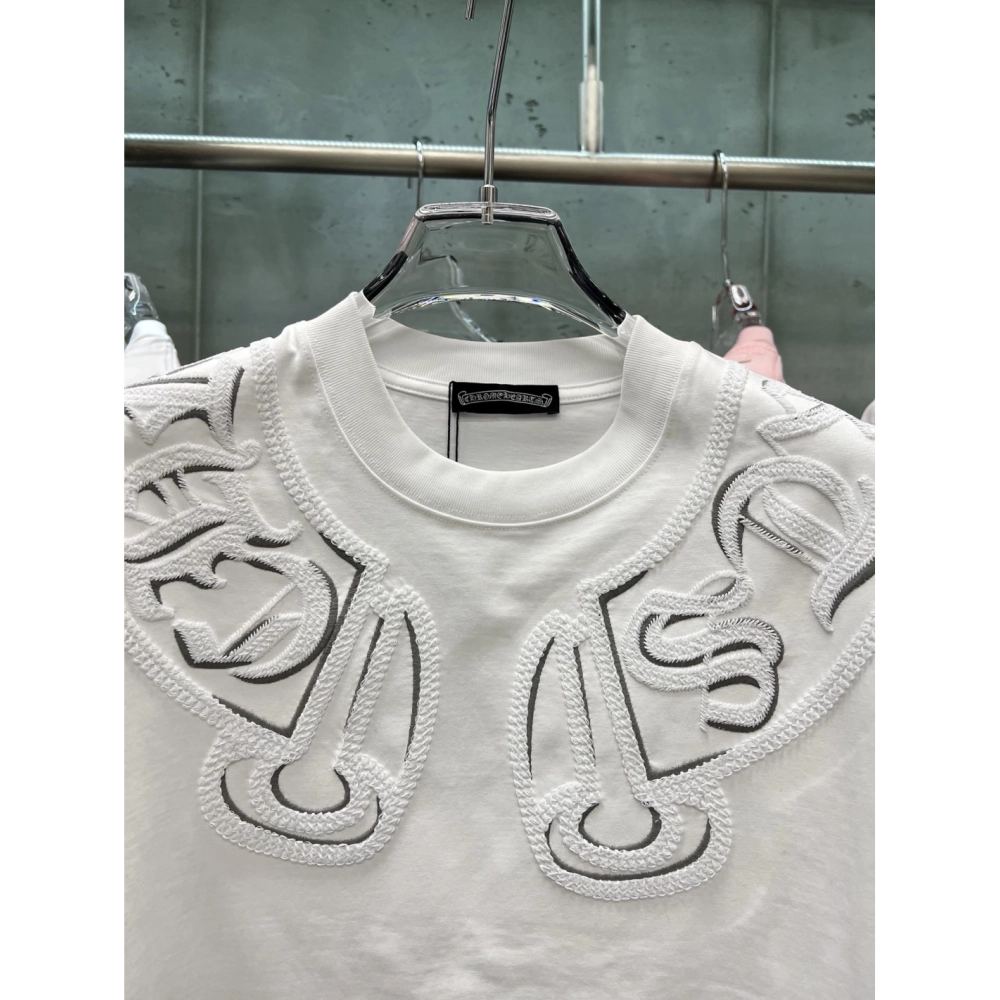 Chrome Hearts T Shirts Black White 003  ,Chrome Hearts T Shirt,Tshirt,APPAREL
