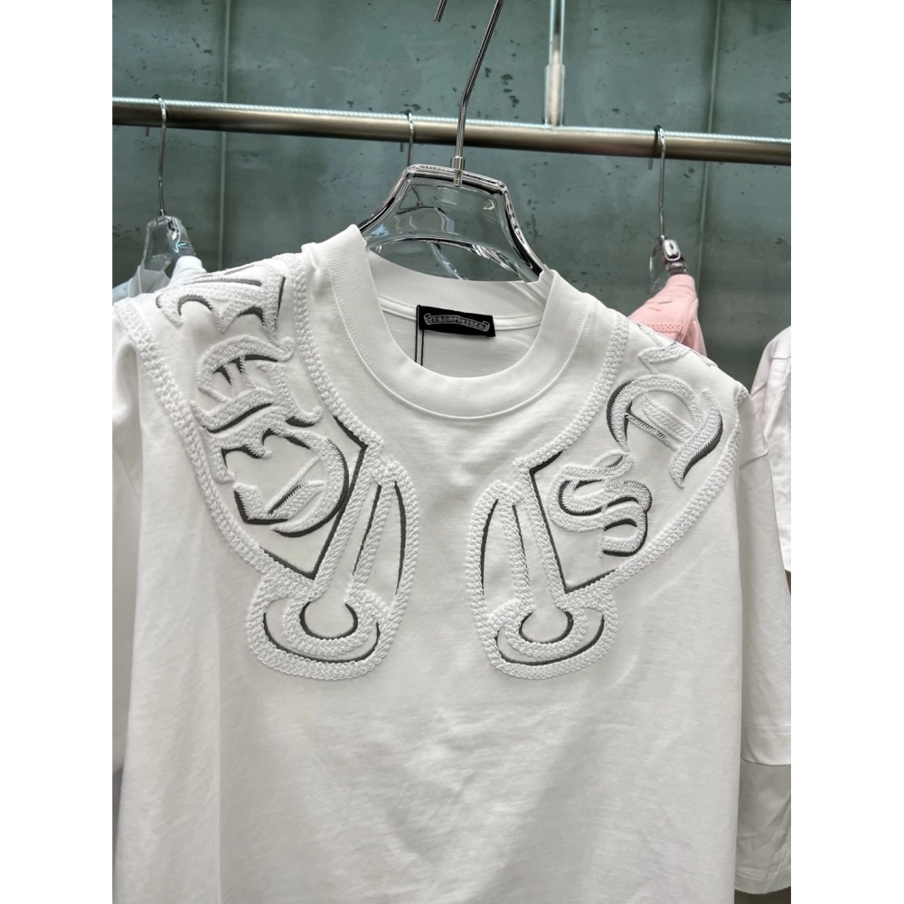 Chrome Hearts T Shirts Black White 003  ,Chrome Hearts T Shirt,Tshirt,APPAREL