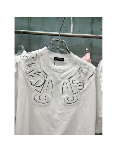 Chrome Hearts T Shirts Black White 003  ,Chrome Hearts T Shirt,Tshirt,APPAREL