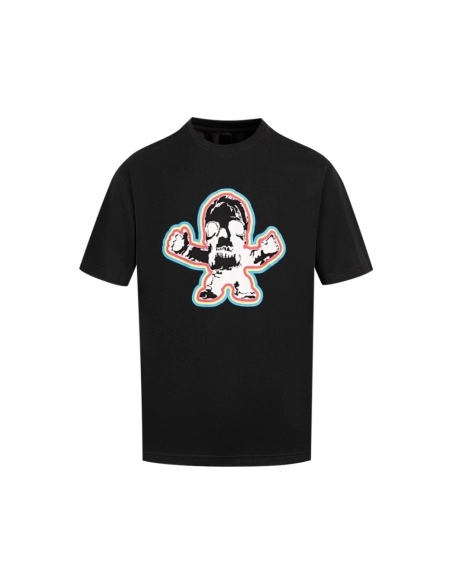 Chrome Hearts T Shirts Foti Series Colorful Skull Print Short Sleeve Unisex  ,Chrome Hearts T Shirt,Tshirt,APPAREL