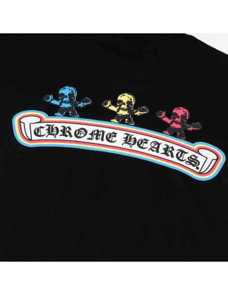 Chrome Hearts T Shirts Foti Series Colorful Skull Print Short Sleeve Unisex  ,Chrome Hearts T Shirt,Tshirt,APPAREL