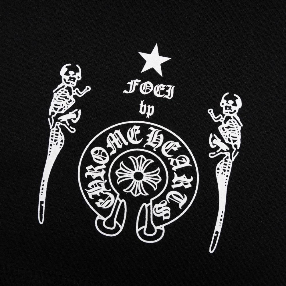 Chrome Hearts T Shirts Foti Series Colorful Skull Print Short Sleeve Unisex  ,Chrome Hearts T Shirt,Tshirt,APPAREL
