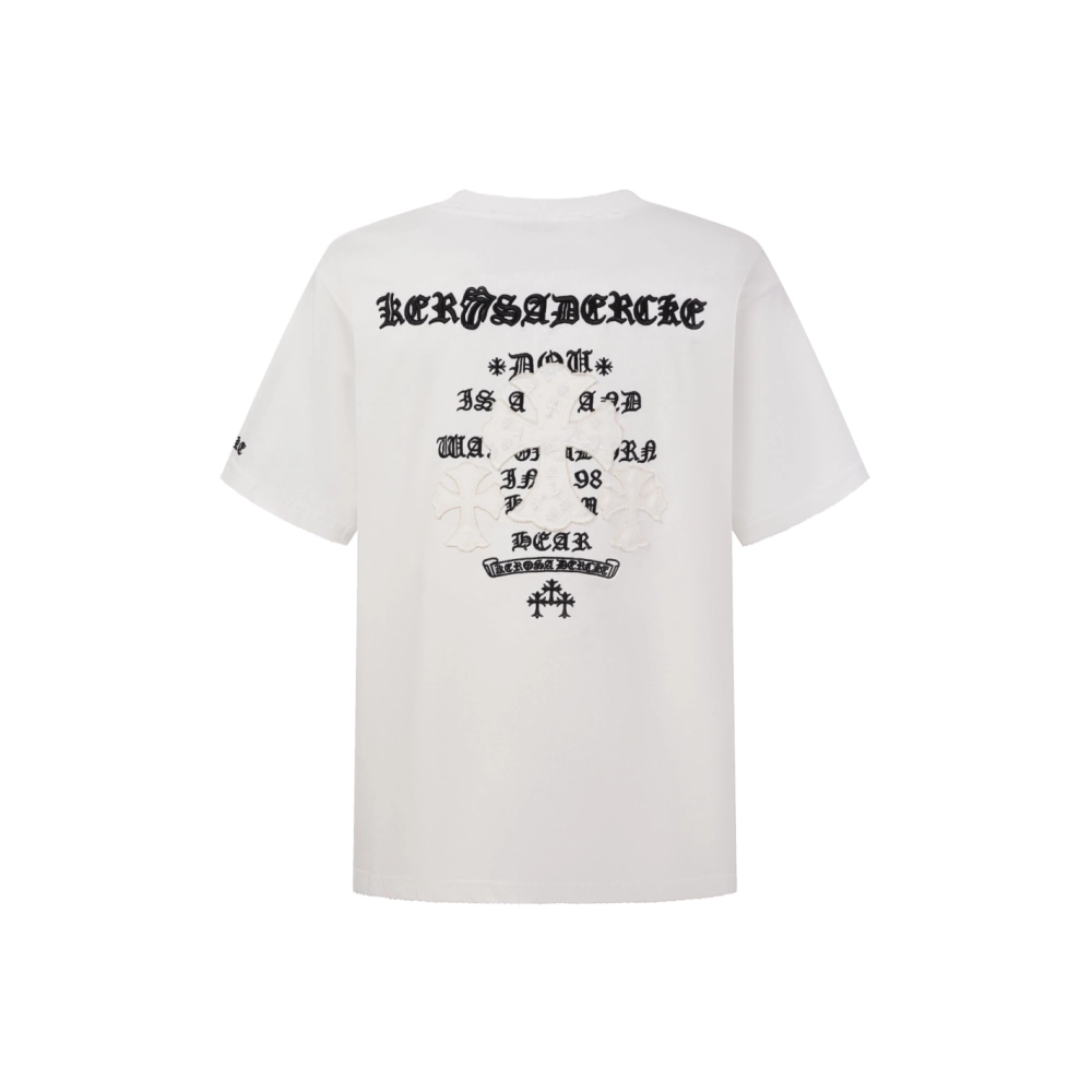 Chrome Hearts T Shirts 2026SS Heavy Embroidery Short Sleeve T-Shirt  ,Chrome Hearts T Shirt,Tshirt,APPAREL