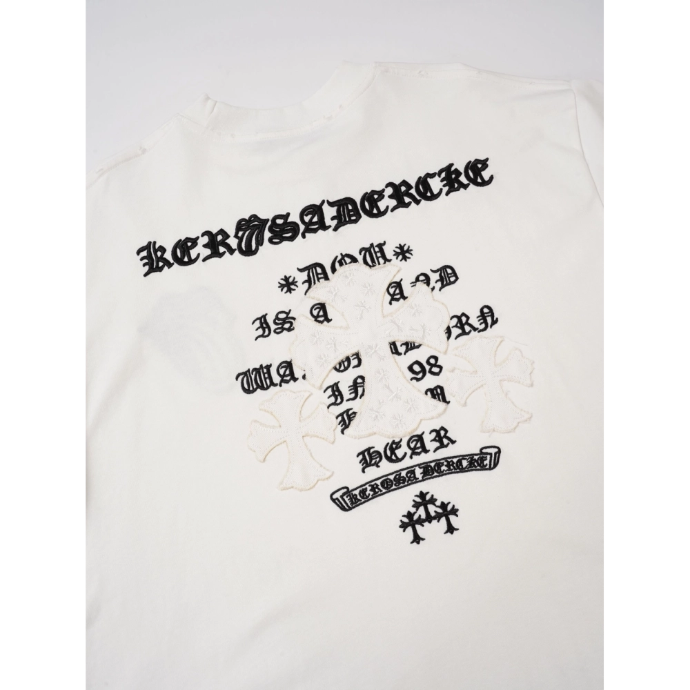 Chrome Hearts T Shirts 2026SS Heavy Embroidery Short Sleeve T-Shirt  ,Chrome Hearts T Shirt,Tshirt,APPAREL