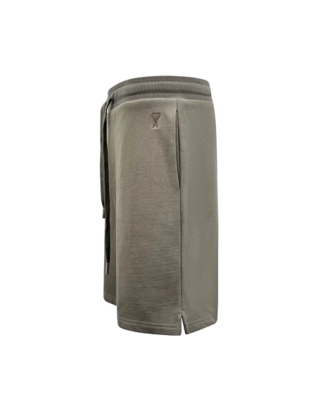 Ami Heart Embroidery Shorts Taupe