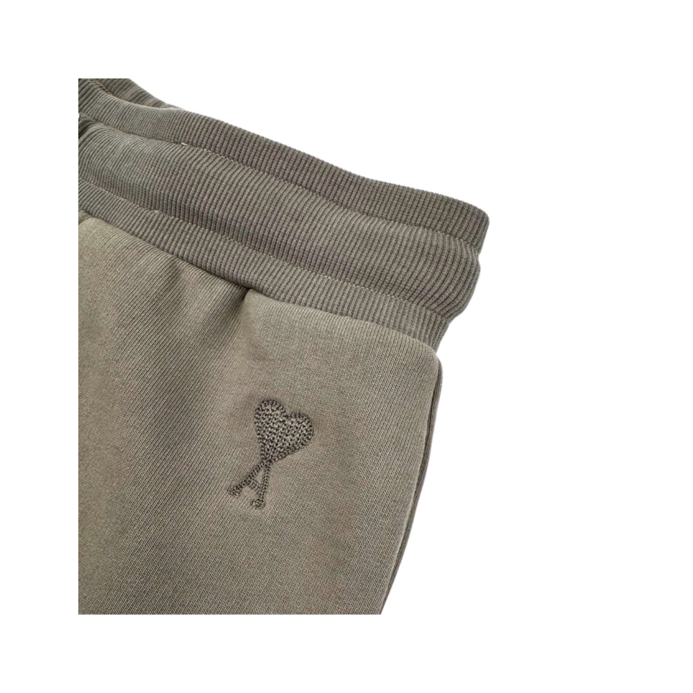 Ami Heart Embroidery Shorts Taupe