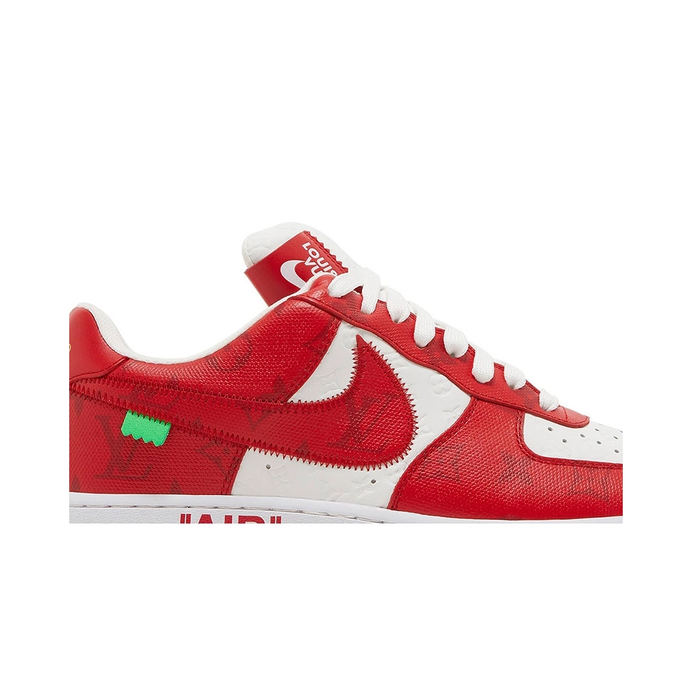 Louis Vuitton x Air Force 1 Low White Comet Red,NIKE AIR FORCE,NIKE SHOES Reps