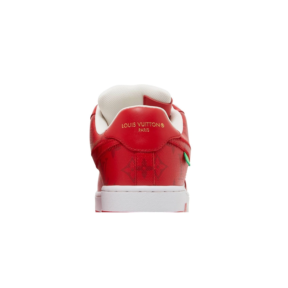Louis Vuitton x Air Force 1 Low White Comet Red,NIKE AIR FORCE,NIKE SHOES Reps