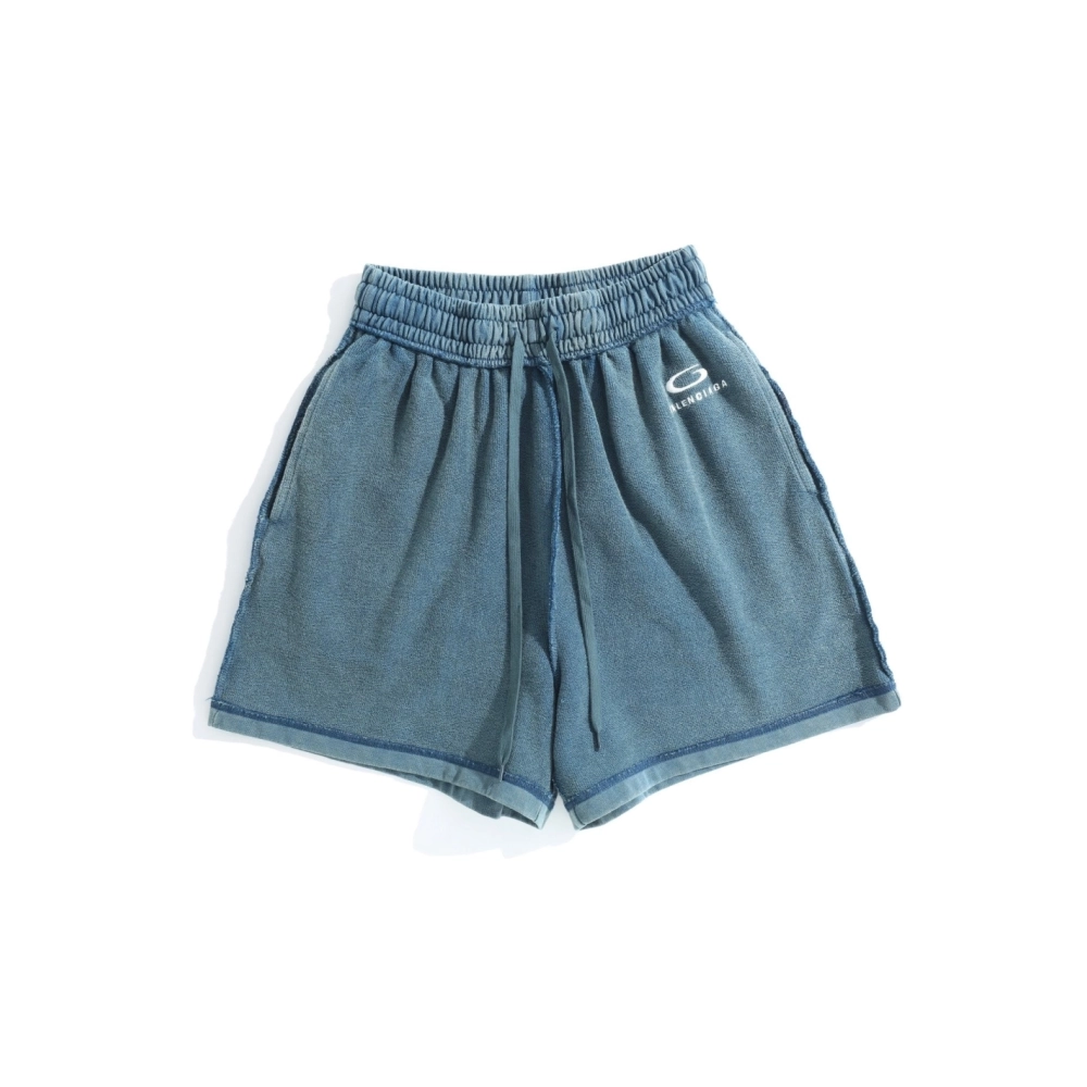 Balenciaga Embroidered Waistband Letter Shorts