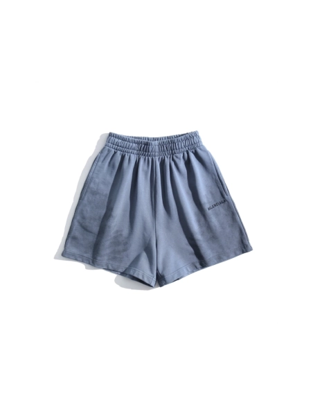 Balenciaga Embroidered Distressed Beach Shorts