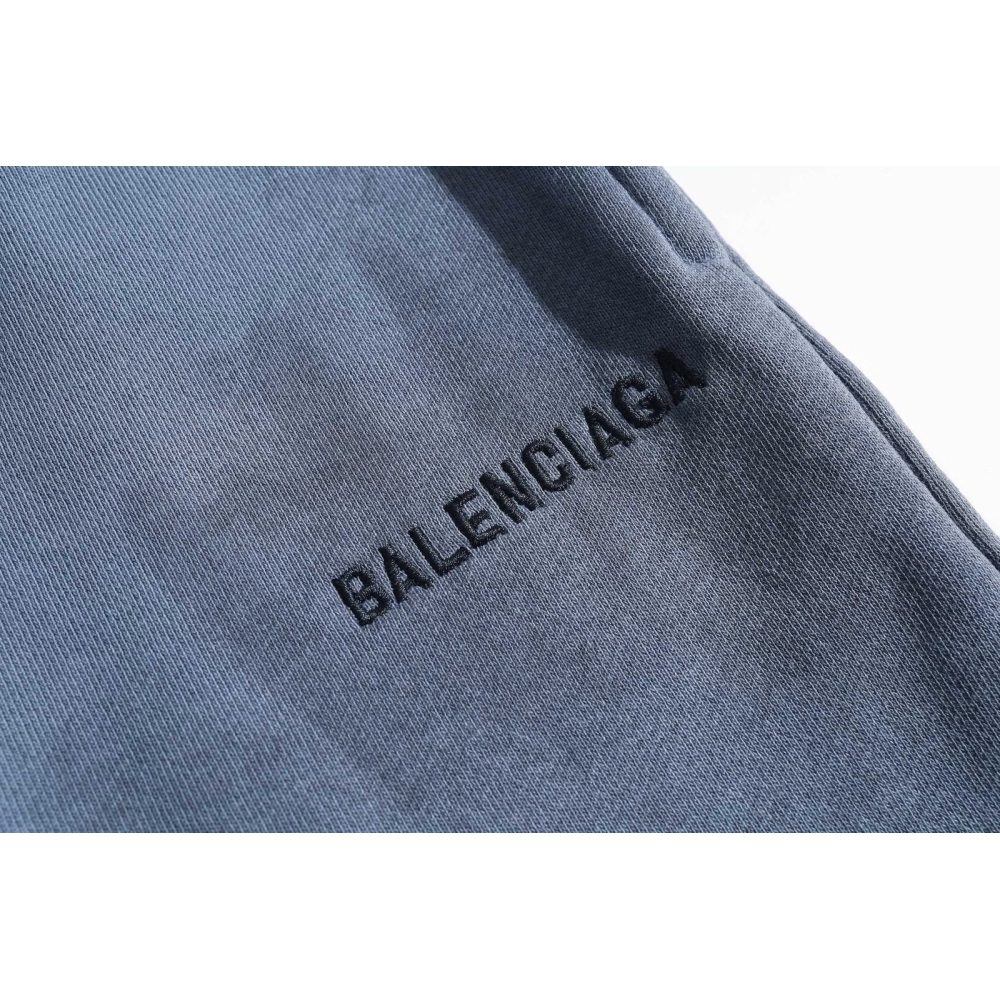Balenciaga Embroidered Distressed Beach Shorts