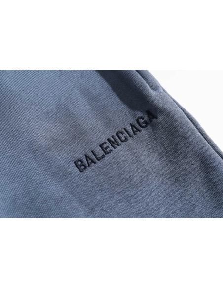Balenciaga Embroidered Distressed Beach Shorts