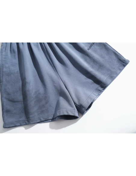 Balenciaga Embroidered Distressed Beach Shorts