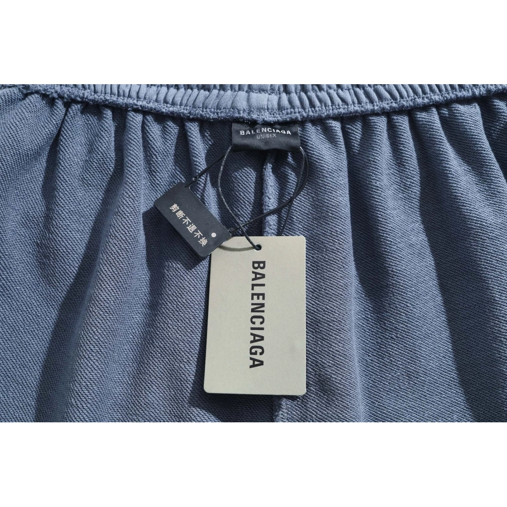 Balenciaga Embroidered Distressed Beach Shorts