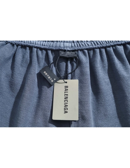 Balenciaga Embroidered Distressed Beach Shorts