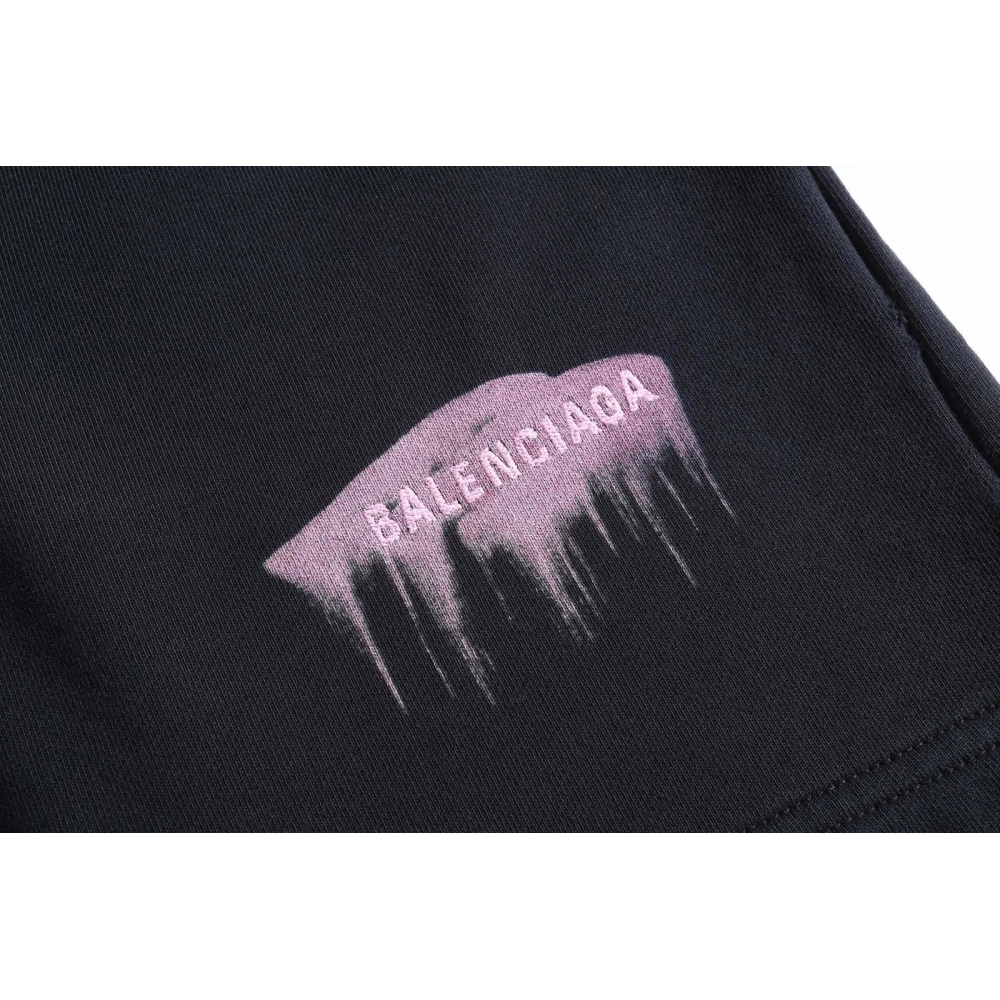 Balenciaga Embroidered Splatter Ink Beach Shorts