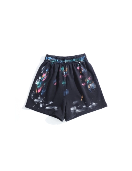 Balenciaga Hand-Painted Graffiti Splatter Shorts
