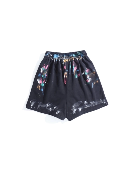 Balenciaga Hand-Painted Graffiti Splatter Shorts
