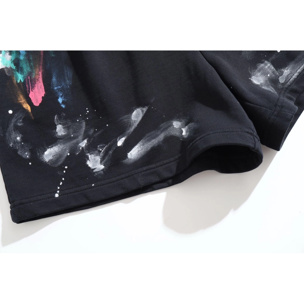 Balenciaga Hand-Painted Graffiti Splatter Shorts