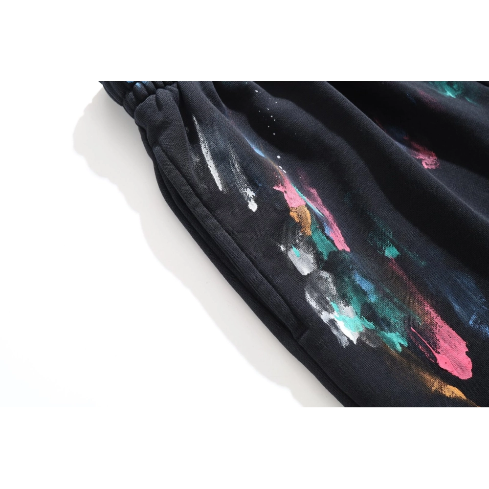 Balenciaga Hand-Painted Graffiti Splatter Shorts