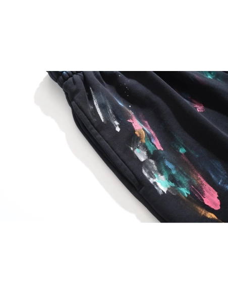 Balenciaga Hand-Painted Graffiti Splatter Shorts