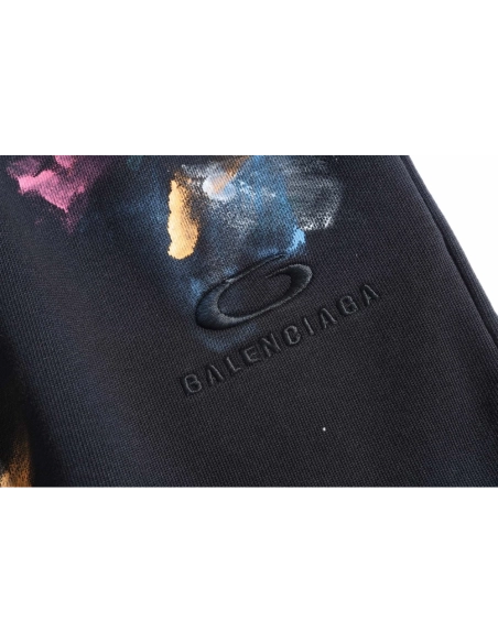 Balenciaga Hand-Painted Graffiti Splatter Shorts