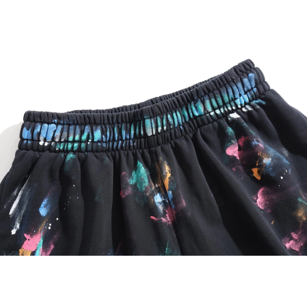 Balenciaga Hand-Painted Graffiti Splatter Shorts