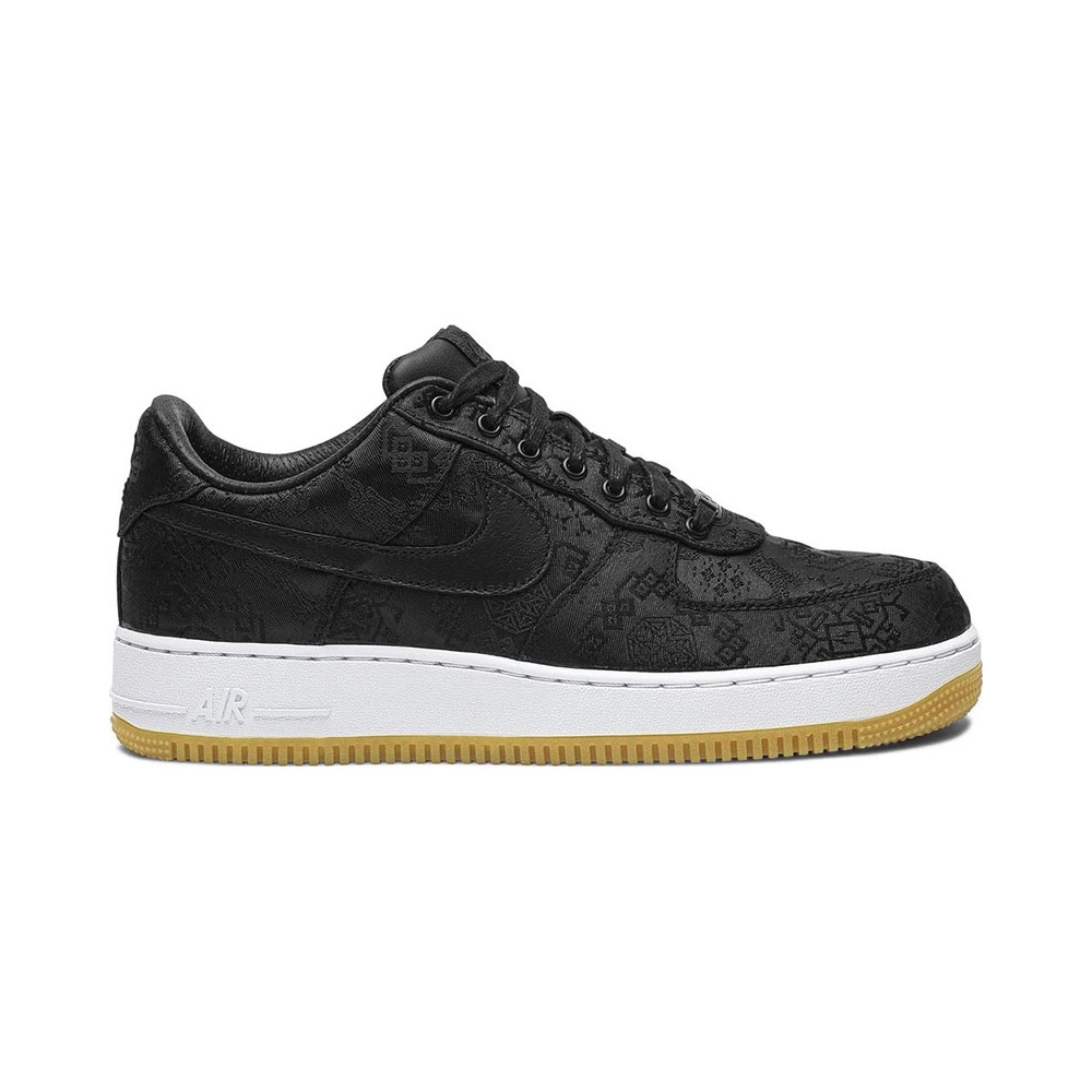 Fragment Design x CLOT x Air Force 1 Black Silk,NIKE AIR FORCE,NIKE SHOES Reps