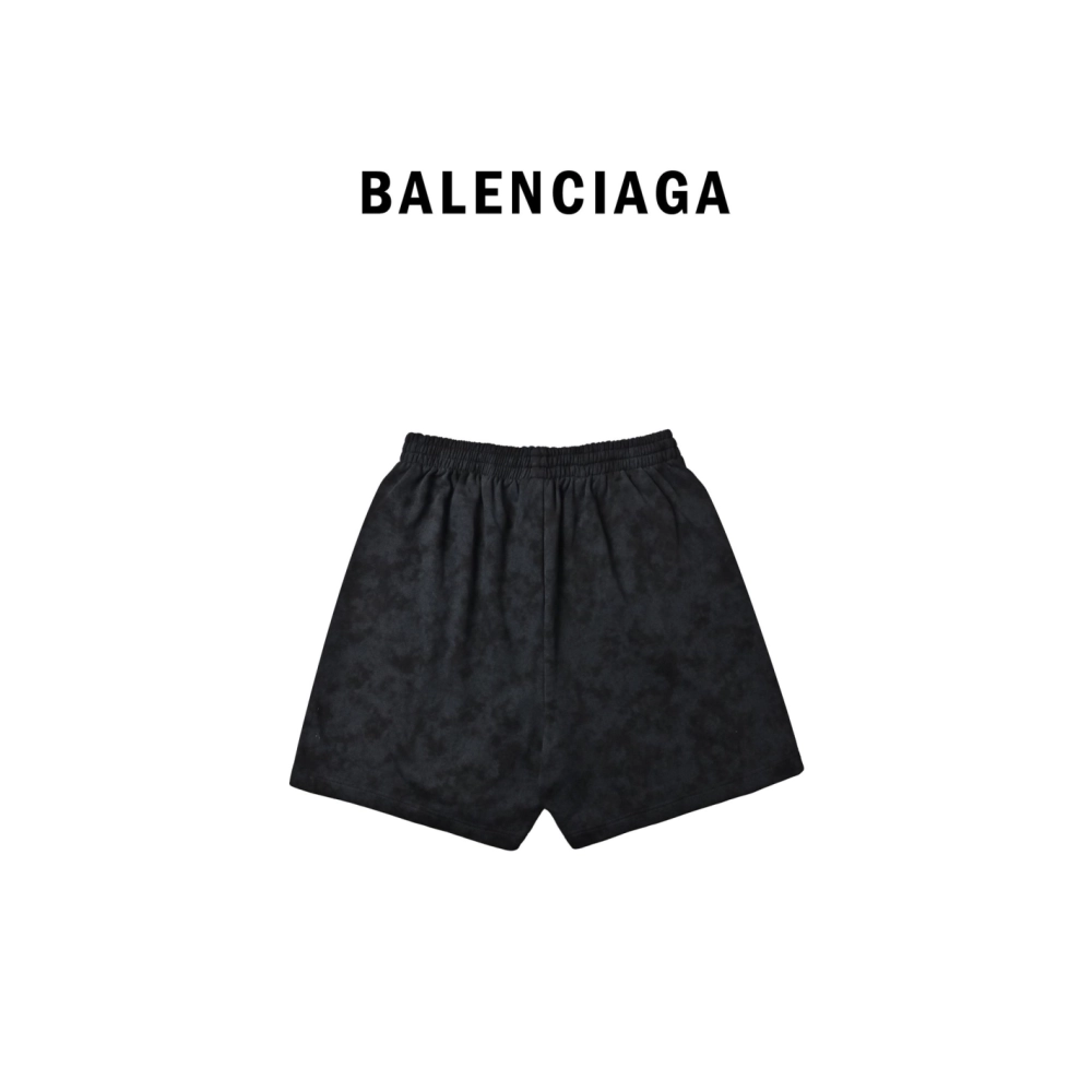 Balenciaga Red-Logo Embroidered Sports Shorts