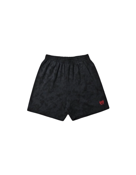 Balenciaga Red-Logo Embroidered Sports Shorts