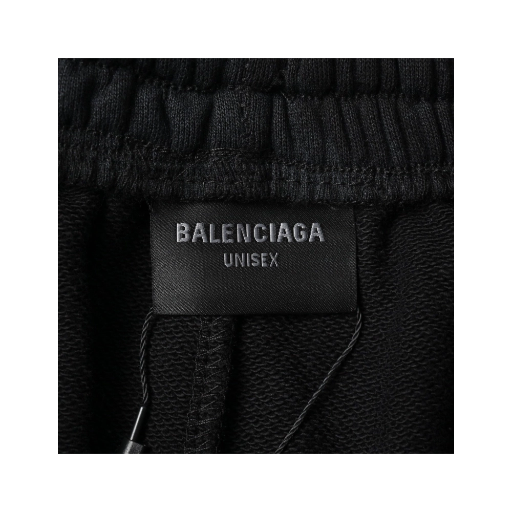 Balenciaga Red-Logo Embroidered Sports Shorts