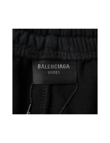 Balenciaga Red-Logo Embroidered Sports Shorts