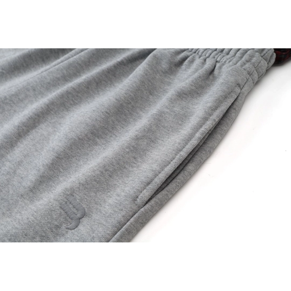 Balenciaga Plaid Button Mock-Layer Shorts
