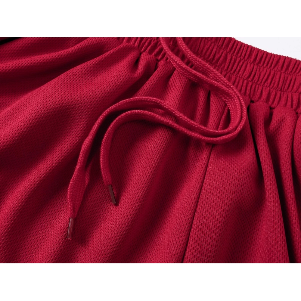 Balenciaga Burgundy-and-White Contrast Quick-Dry Soccer Shorts