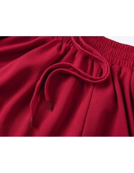 Balenciaga Burgundy-and-White Contrast Quick-Dry Soccer Shorts
