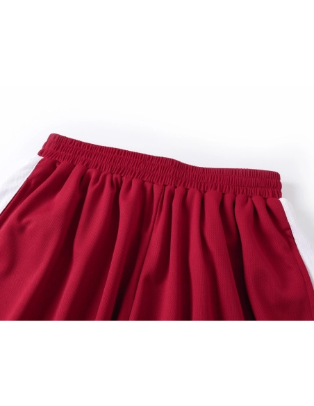 Balenciaga Burgundy-and-White Contrast Quick-Dry Soccer Shorts
