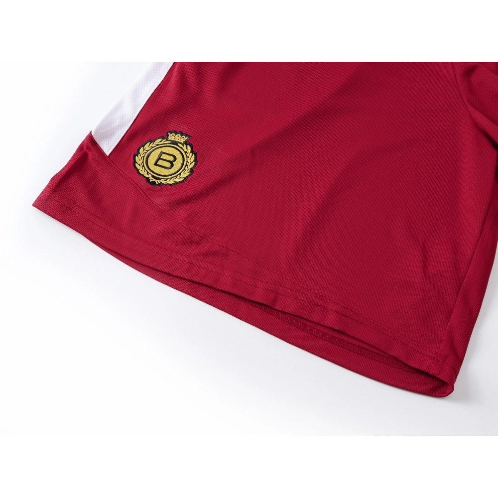 Balenciaga Burgundy-and-White Contrast Quick-Dry Soccer Shorts