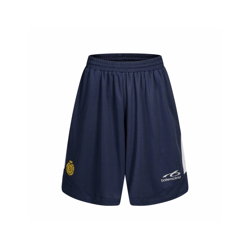 Balenciaga Navy Quick-Dry Soccer Shorts