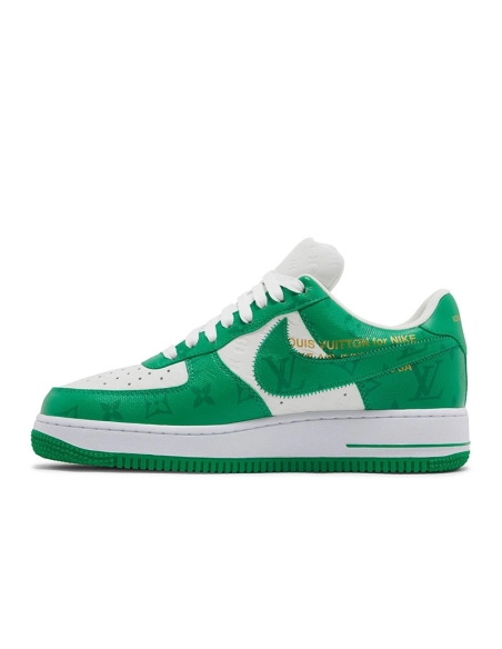 Louis Vuitton x Air Force 1 Low White Gym Green,NIKE AIR FORCE,NIKE SHOES Reps