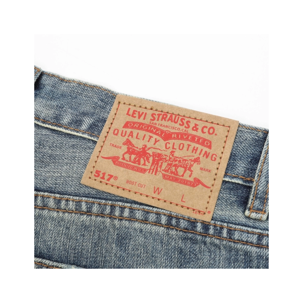Chrome Hearts Cross Leather Patch Distressed Denim Trousers