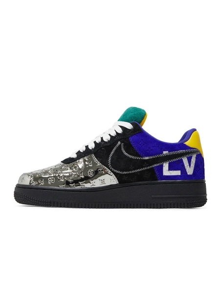 Louis Vuitton x Air Force 1 Low MultiColor Patchwork,NIKE AIR FORCE,NIKE SHOES Reps