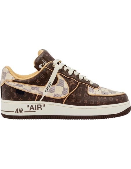 Louis Vuitton x Air Force 1 Low Monogram Damier,NIKE AIR FORCE,NIKE SHOES Reps