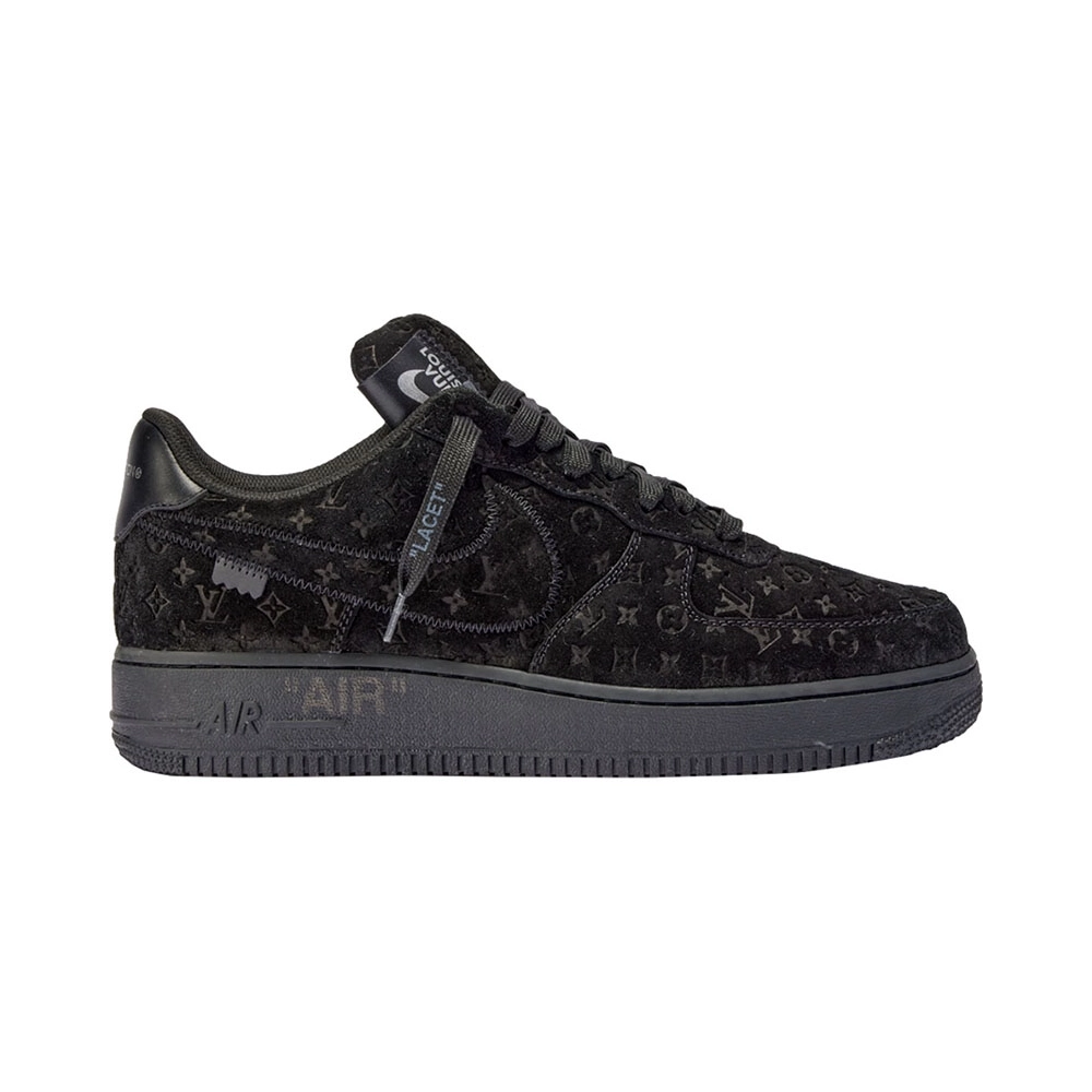 Louis Vuitton x Air Force 1 Low Triple Black,NIKE AIR FORCE,NIKE SHOES Reps
