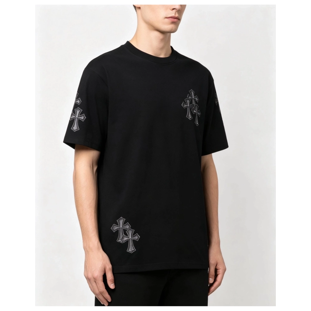 Chrome Hearts Leather Patch Cross Short Sleeve 065