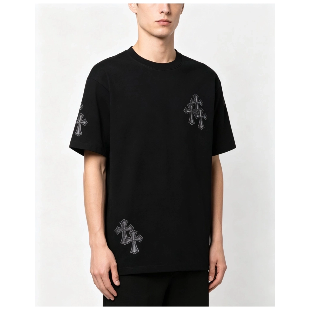 Chrome Hearts Leather Patch Cross Short Sleeve 065