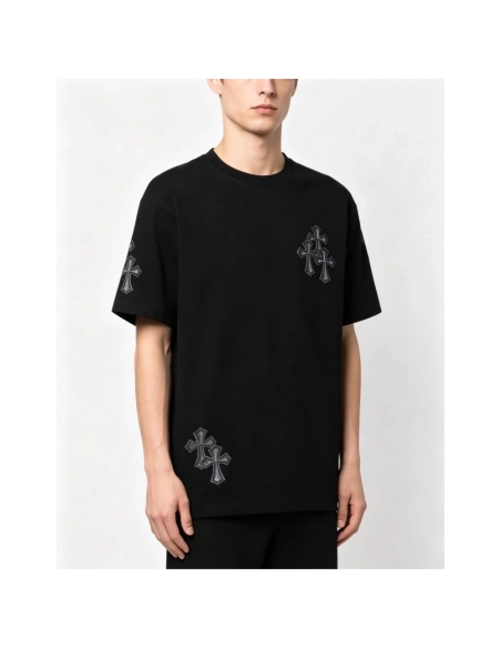 Chrome Hearts Leather Patch Cross Short Sleeve 065