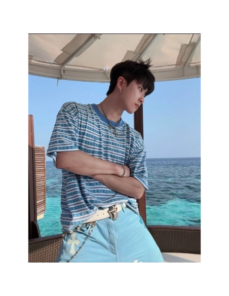 Chrome Hearts Cross Stripe Short Sleeve 066